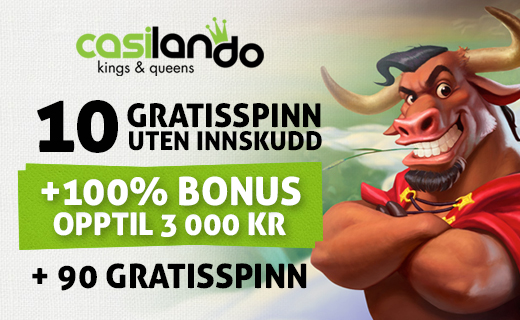 Hent 3 000 skinnende bonuskroner hos Casilando! Casilando