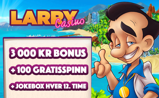 Stilige Larry gir deg bonus opp til 3 000 kroner! Larry casino