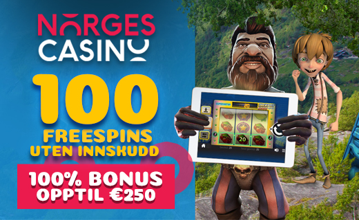 NorgesCasino gir deg 100 innskuddsfrie free spins! NorgesCasino
