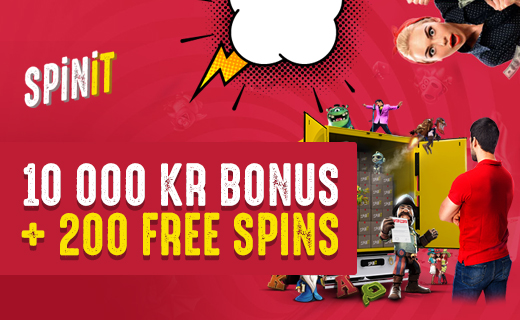 Stor velkomstbonus + bonuser hver uke hos Spinit! Spinit casino