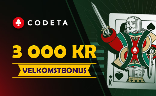 Hent opptil 3 000 i bonus hos kule Codeta Casino! Codeta tilbud
