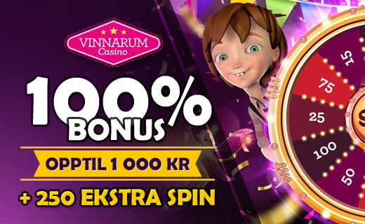 Få 2000 kr + 150 free spins hos nye Vinnarum! Vinnarum tilbud