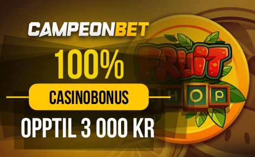 Få bonus opp til 3 000 kroner hos CampeonBet! Campeonbet nettcasino