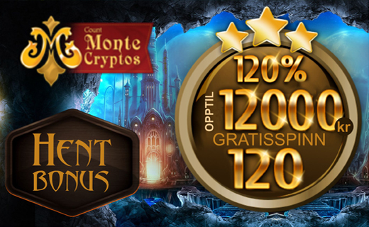 Få 120 % velkomstbonus & 120 FS hos MonteCryptos! Montecryptos norsk casino
