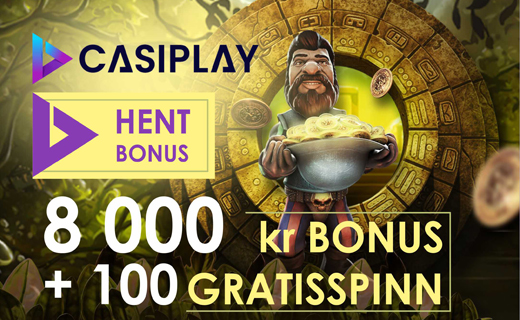 Casiplay: Enorm velkomstpakke med €800 + 100 FS! Casiplay nye casino