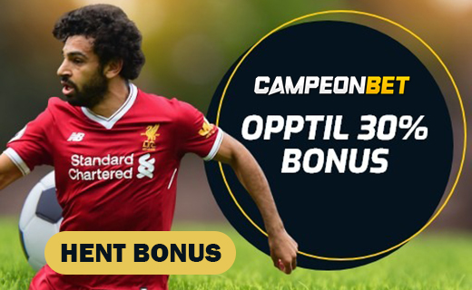 Spill på oddsen hos CampeonBet og vinn 30% ekstra! Campeonbet odds