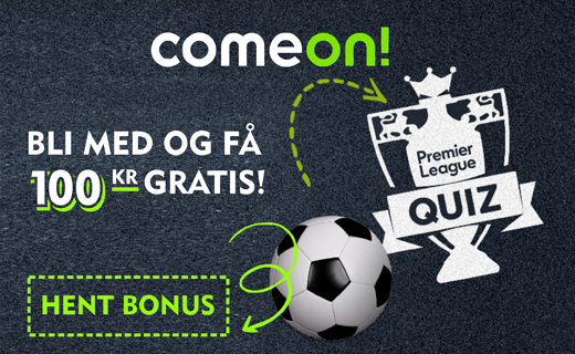 Åpne konto hos ComeOn og spill med 100 kr gratis! Comeon odds