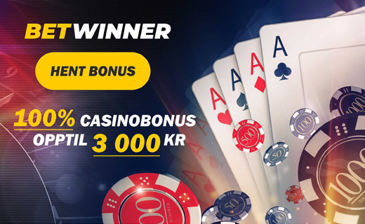 Nye BetWinner deler ut €300 i bonus på casino! Betwinner.com casinobonus
