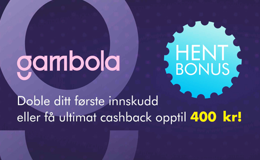 Gambola: Risikofri bonus gir deg pengene tilbake! Gambola casinobonus
