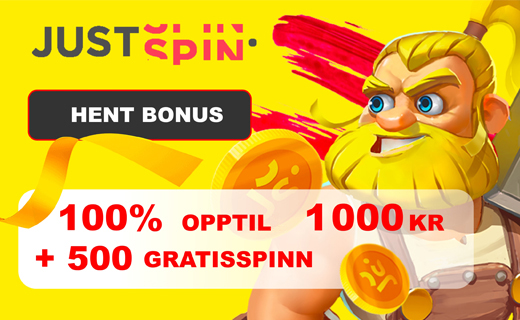 JustSpin: Bare spinn i vei med 500 gratisspinn! Justspin casino bonus