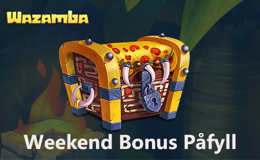 Wazamba gir ut 7000 kr + 50 gratisspinn hver helg Wazamba weekend bonus