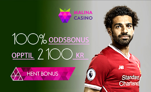Malina: Hent saftig bettingbonus verdt 2 100 kr! Malina oddsbonus
