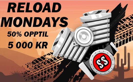 Mandag hos Sons of Slots: få 50% påfyll verdt €500 Son of slots reload monday