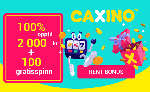 Få 100 free spins og 2 000 kr i bonus hos Caxino! Caxino casinobonus