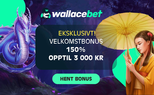 Eksklusivt: Få 150 % bonus verdt 3K hos Wallacebet Wallacebet casino
