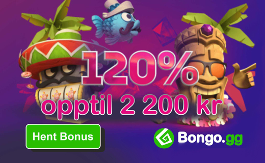 Spill med 120 % bonus verdt 2,2K hos Bongo.gg! Bongo.gg casinobonus