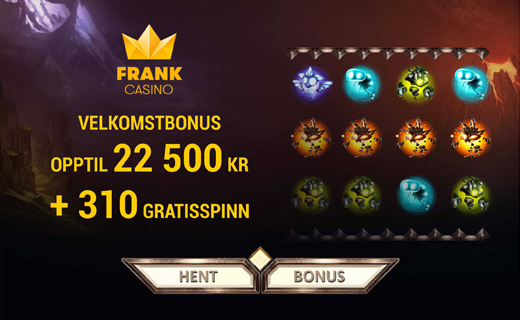 Frank Casino deler ut €2,2K i bonus + 310 spinn! Frank casino casino bonus