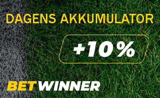 Få 10% ekstra odds på utvalgte spill hos BetWinner Betwinner dagens akkumulator2