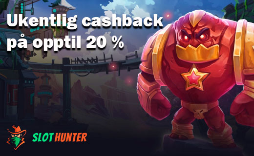 Få ukentlig cashback på opptil 20 % hos SlotHunter Slot hunter cashback